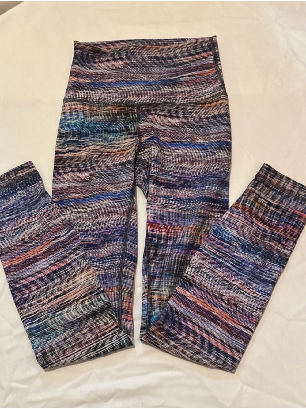 lululemon Multicolor Space-Dye Performance Leggings - Blue, Purple, Pink, Brown